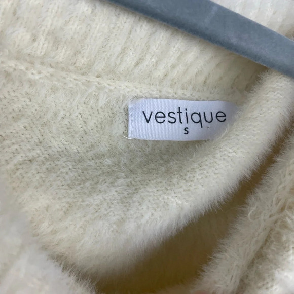 Vestique Off Shoulder Bodysuit in Beige Small Womens Knit Top - Picture 7 of 8